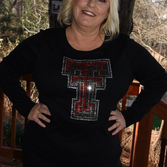 Texas Tech RN rhinestone long sleeve shirt XS S M L XL XXL 1X 2X 3X 4X… - Picture 3 of 6